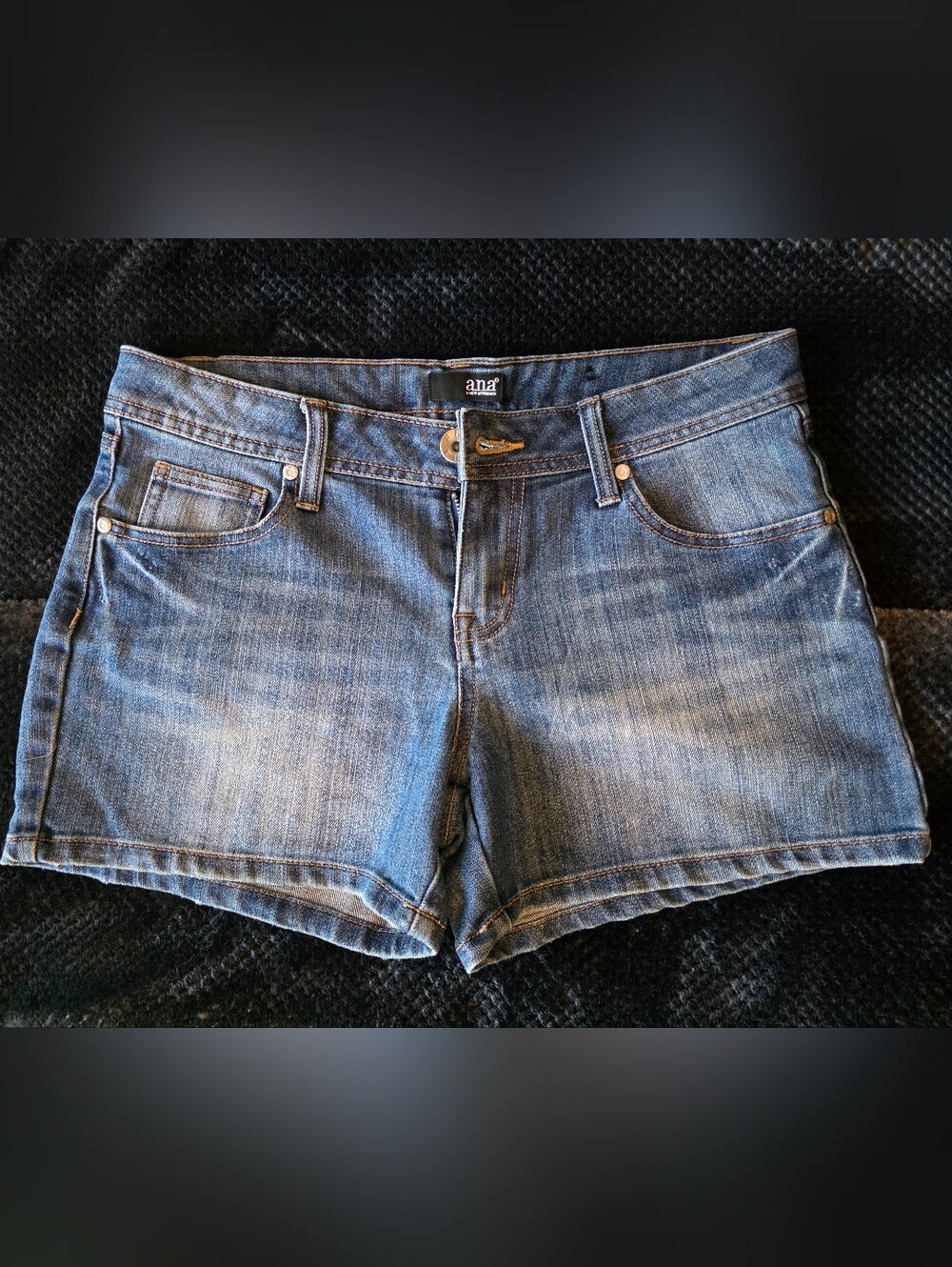 a.n.a Blue Denim Cropped Shorts